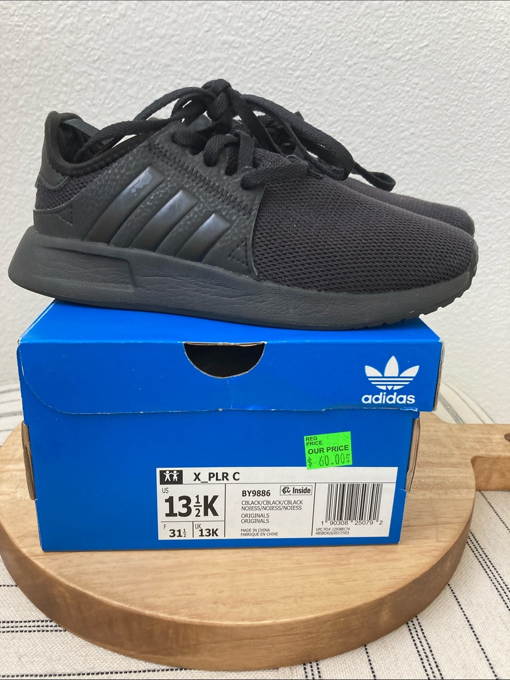SALE! 50% Off adidas Kids X_PLR C Black Mesh Lace-Up Sneakers Size 13.5